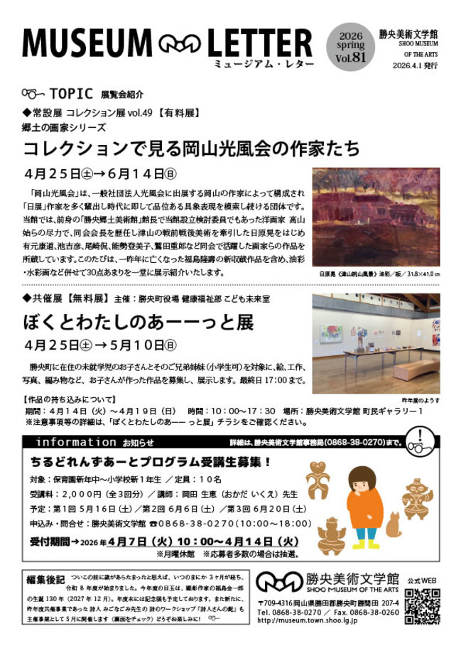 ミュージアム・レター81号表面